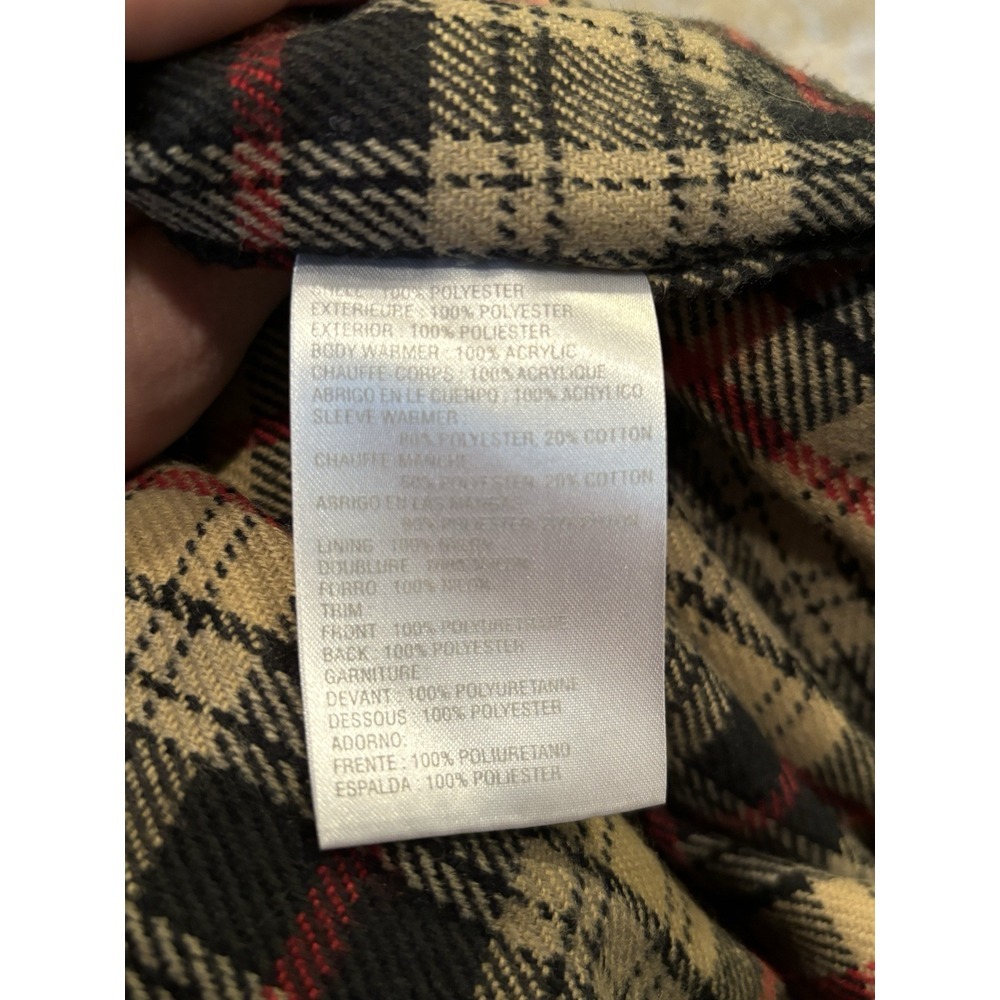 Liz Claiborne Chore Barn Jacket Coat Women's Large Zip Up Khaki removeable Liner - Picture 4 of 15